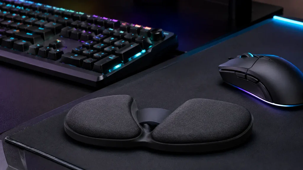 BadSeed Tech Carpio ergonomic wrist support on a modern desk setup